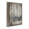 Stupell Industries Misty Birch Tree Forest Landscape Framed Floater Canvas Wall Art